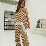 Olive's Plaid Pants - Olive