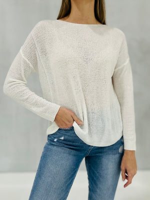 Prim & Proper Sweater Top - Ivory
