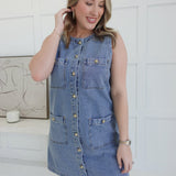 Charlie Denim Dress - Lt Denim