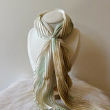 Pastel Pleated Neck Scarf - Mint