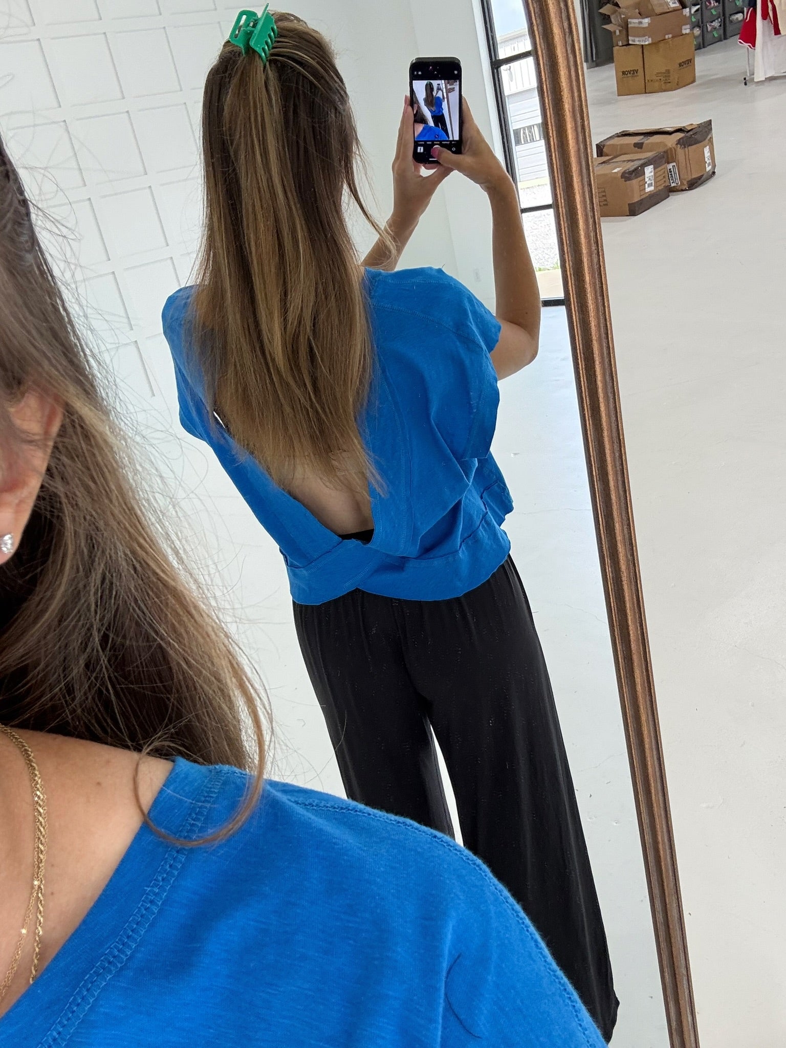 The Details Slub Top - Ocean