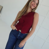 Searcy Sweater Vest - Burgundy