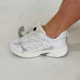 The Trainer Sneaker - White/Silver