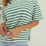 Johnnie Striped Top - Green Multi