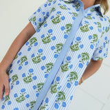 County Fair Floral Midi Dress - Blue
