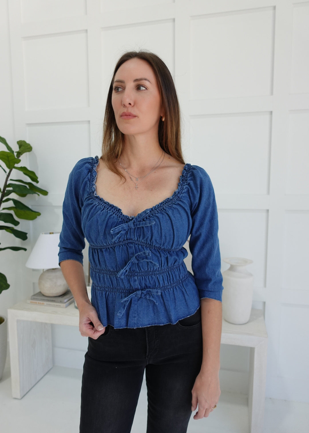 Duchess Denim Top