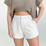 In The Air Suede Short - Cream