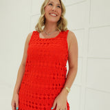 Betty Overlay Dress - Scarlet