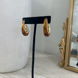 Tortoise Teardrop Hoops