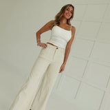 Sterling Cropped Pants - Ecru