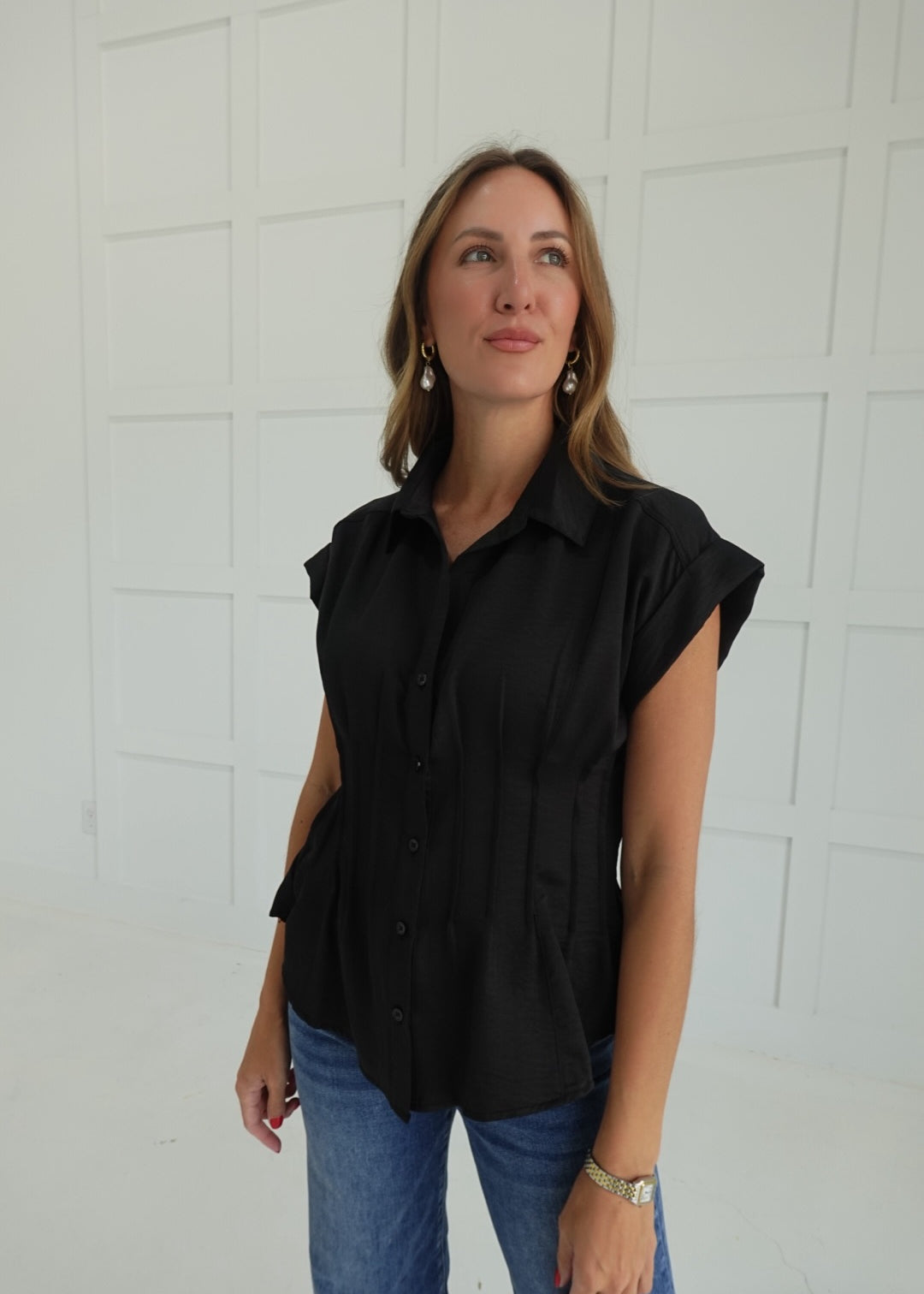 Naomi Corset Top - Black