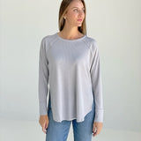 Baby Waffle Top - Lt Grey