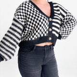 Rook Checkered Cardi - Black