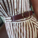 Justice Striped Dress - Brown