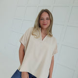 Wanda Collared Blouse - Ecru