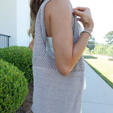 Beachy Knit Shoulder Bag