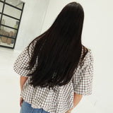 Plaid With Envy Top - Brown