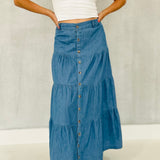 Collin Denim Maxi Skirt