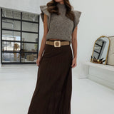 Selene Maxi Skirt - Choco