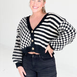 Rook Checkered Cardi - Black