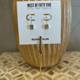 Gold Dipped Emerald Earrings