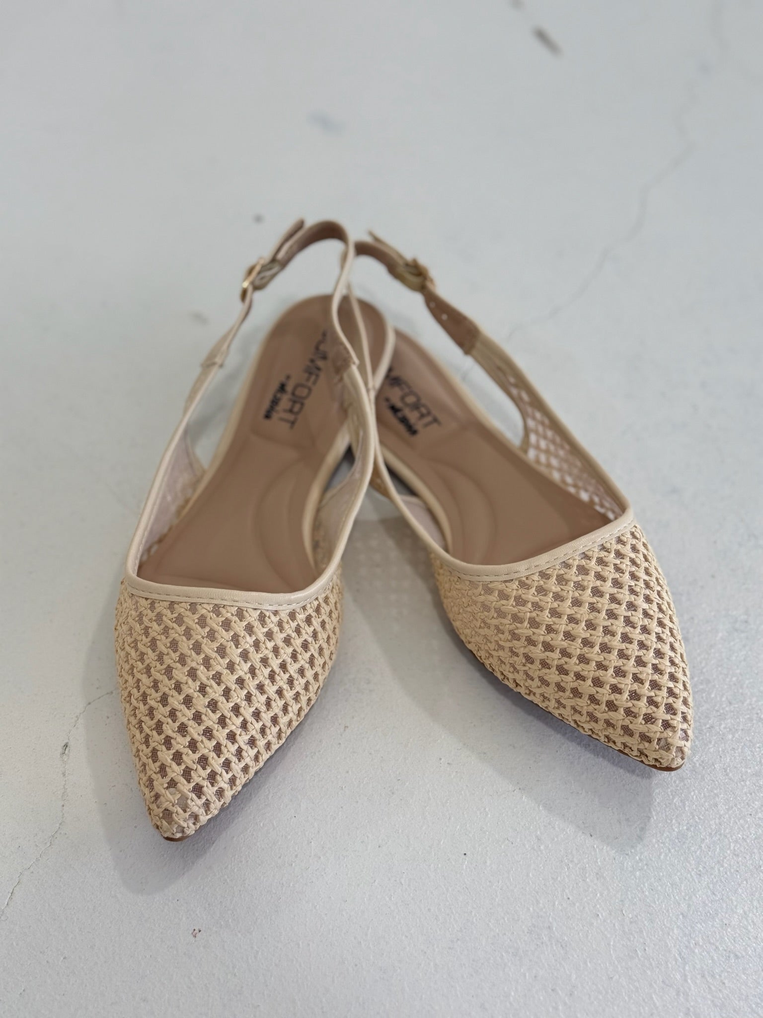 Sela Woven Slingback Sandal - Beige