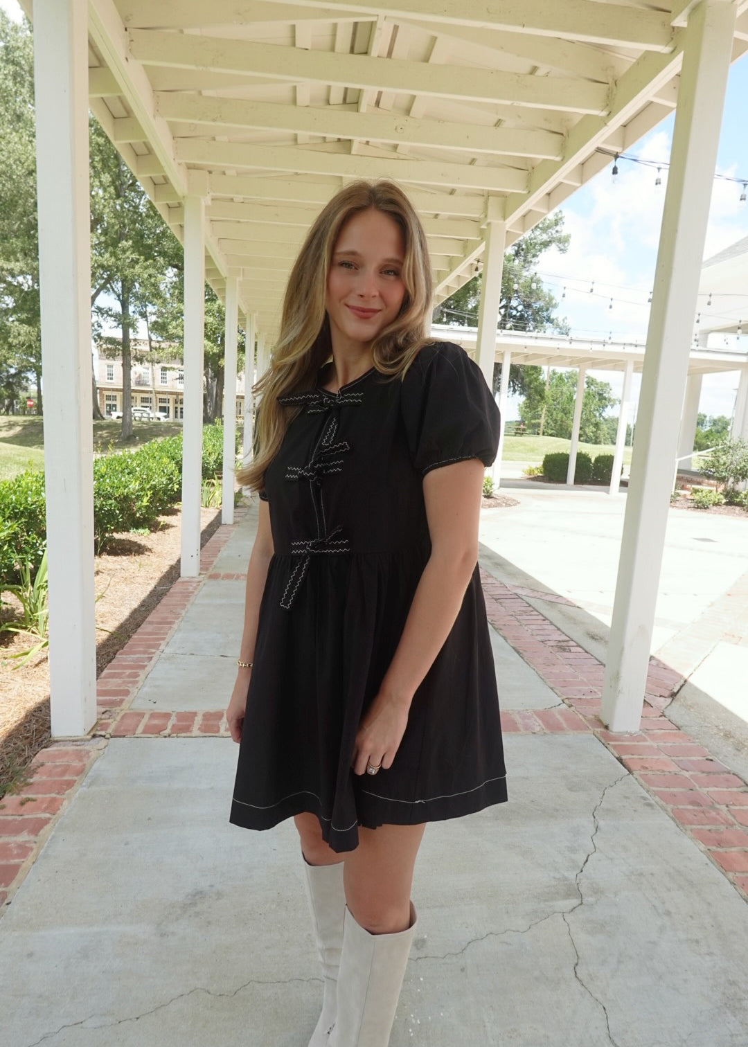 Dalton Babydoll Dress - Black
