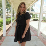 Dalton Babydoll Dress - Black