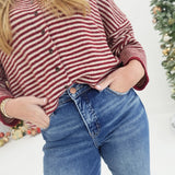 Buzzin' Sweater Cardi - Deep Red