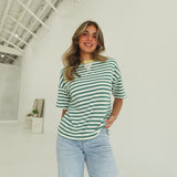 Johnnie Striped Top - Green Multi