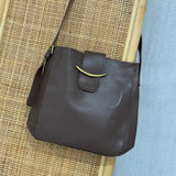 Crossbody Bucket Bag - Brown