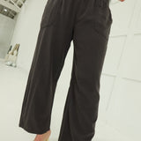 Marna Smocked Pants - Charcoal