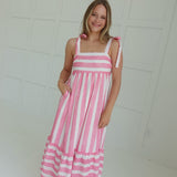 Janie Midi Dress - Pink