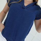 Leslie Trimmed Top