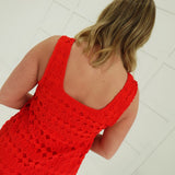 Betty Overlay Dress - Scarlet