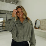 Twist on Gingham Jacket - Green