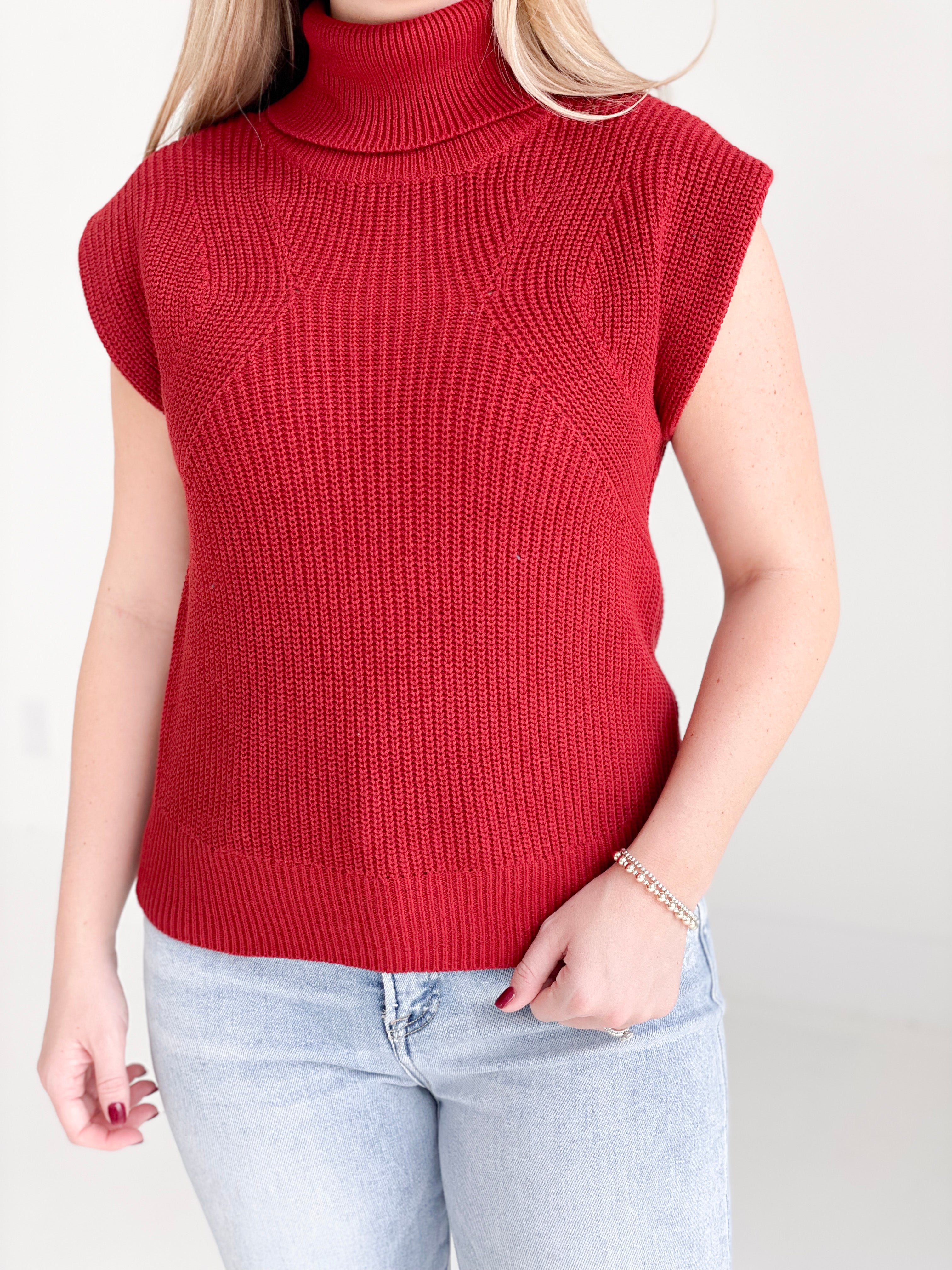 O'Hara Sleevless Mock Neck Top