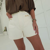 Hilly Horsebit Shorts - Ecru