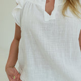 Felina Ruffle Top - Off White