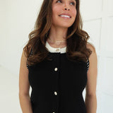 Chauncey Sleeveless Sweater - Black