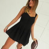 Twirl Girl Romper - Black