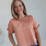 Braswell Twist Detail Top - Clay