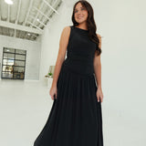 Taking Sides Maxi Dress - Black