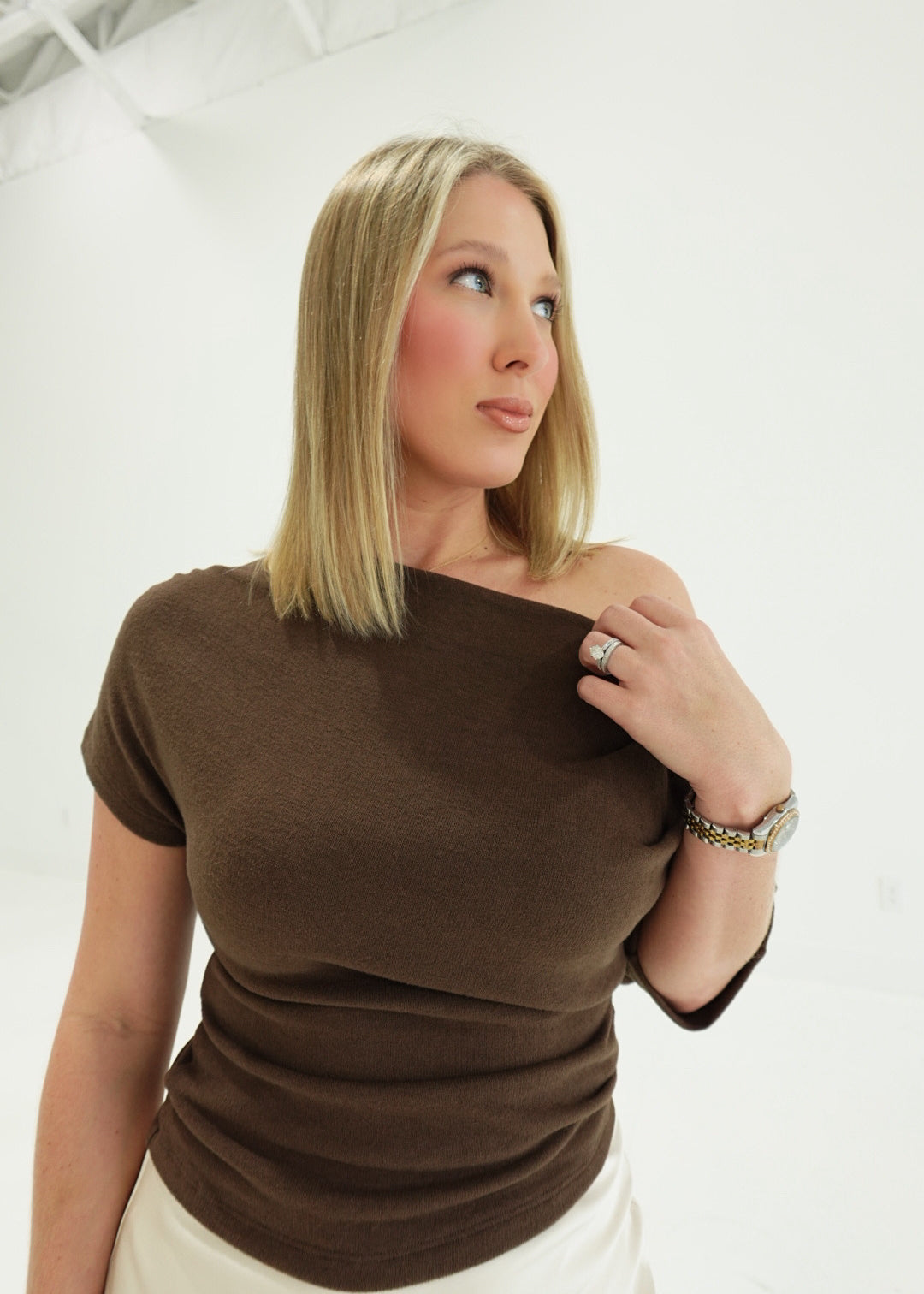 Late Affair Top - Brown