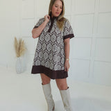Tansley Mini Dress - Brown