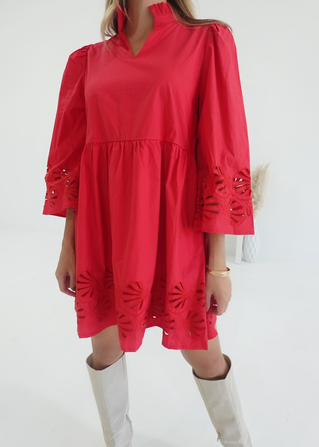 All in Favor Mini Dress - Red