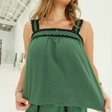 Sunkissed Scalloped Set - Dark Green