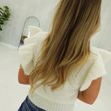 Ramsey Ruffled Sweater - Oatmeal