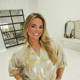 Shimmy Metallic Blouse