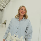 Lois Lace Top - Chambray